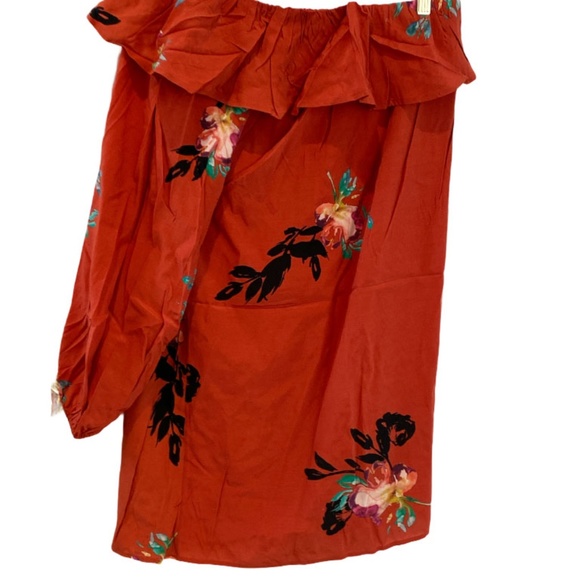 French Connection Delphine Dress One Shoulder Copper Coin Burnt Orange Sz 8 NWT - Picture 8 of 11